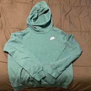 Green Nike turtle neck hoodie